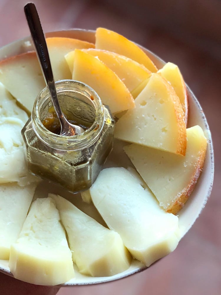 2 Kinds of Sheep's Milk Cheese with Green Tomato Jam
