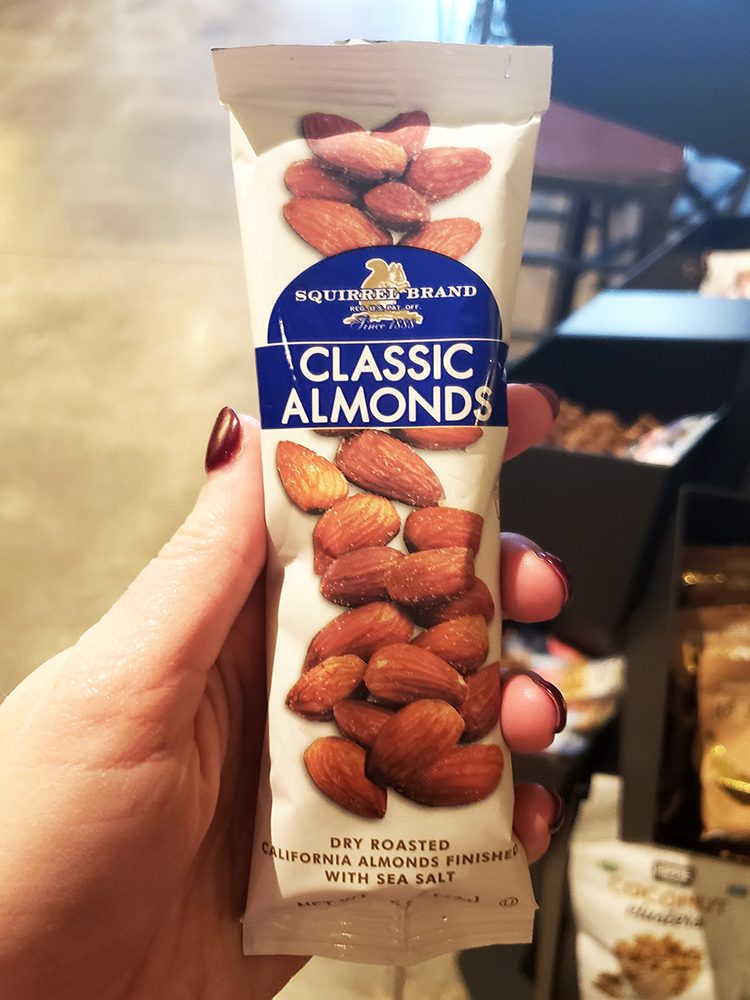 packaged almonds at starbucks