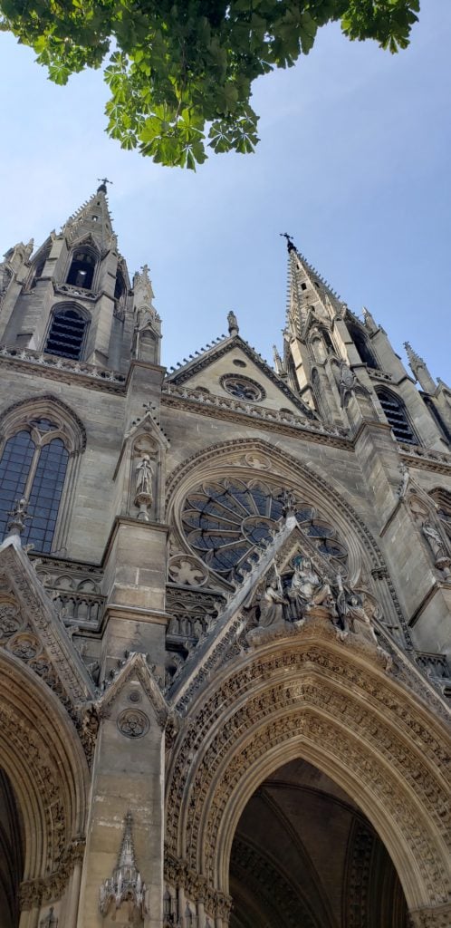 sainte clotilde basilica twin tower front view