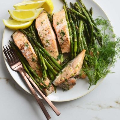 30 minute butter dill baked salmon featured image