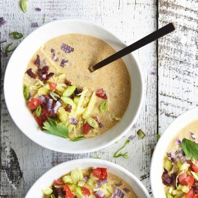 bacon cheeseburger soup recipe without potatoes featured image