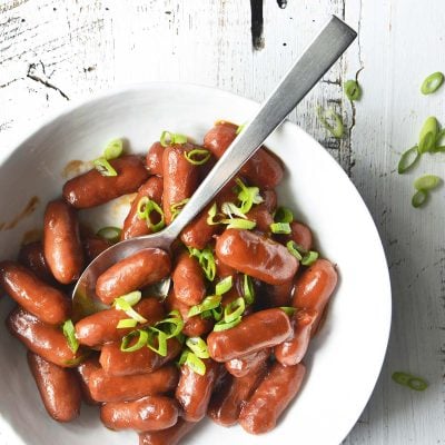 bbq lit'l smokies appetizer featured image