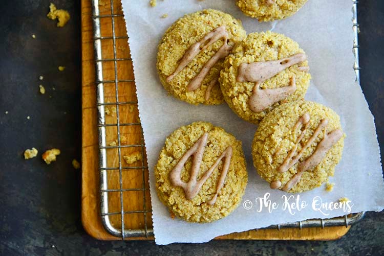 Close Up of Best Pumpkin Spice Snickerdoodle Cookie Recipe (Keto, Gluten Free)