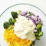 Broccoli Salad Components Ready to Stir