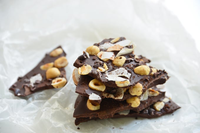Coconut Hazelnut Espresso Chocolate Keto Bark.Our chocolate keto bark is just a snazzy keto chocolate bar, but it will totally impress all of your guests! It's super easy to make and you can switch up the flavor profiles to please even the pickiest of eaters!