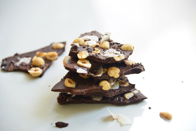 Coconut Hazelnut Espresso Chocolate Keto Bark.Our chocolate keto bark is just a snazzy keto chocolate bar, but it will totally impress all of your guests! It's super easy to make and you can switch up the flavor profiles to please even the pickiest of eaters!