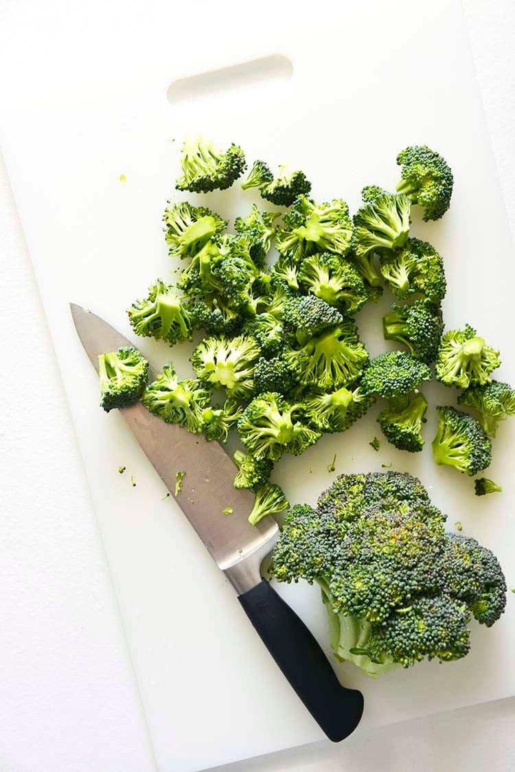 Chopping Broccoli Florets