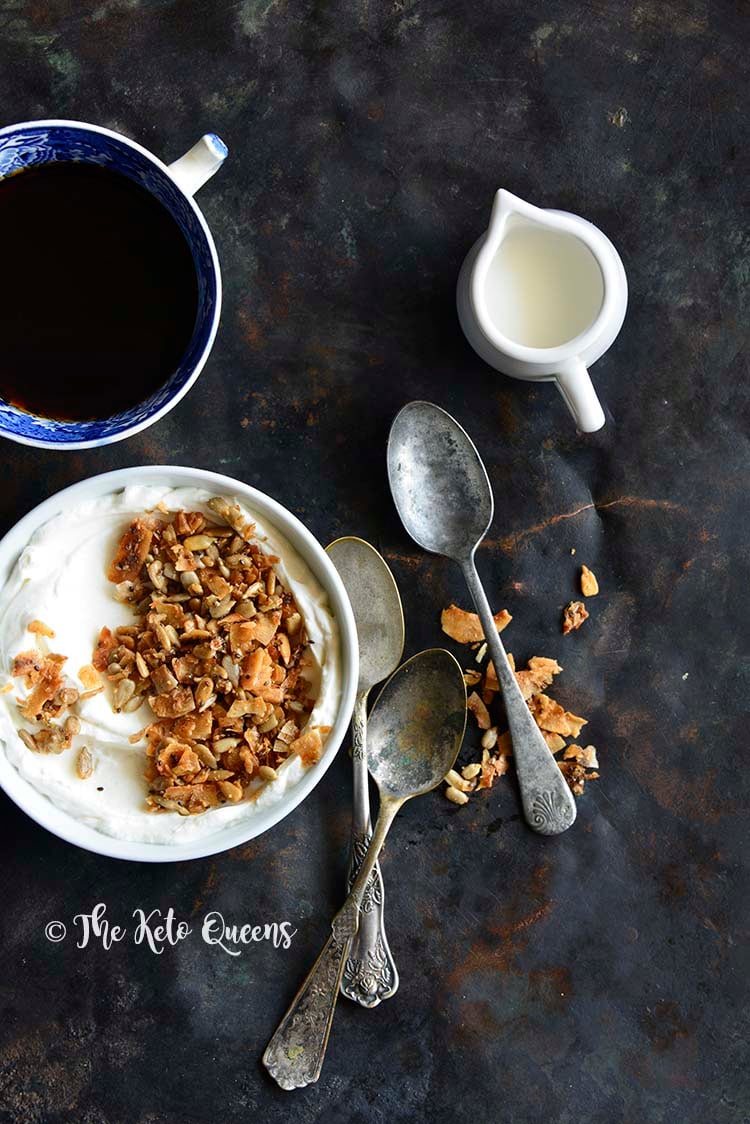 Breakfast Spread of Cinnamon Toast Crunch Low Carb Homemade Granola Recipe