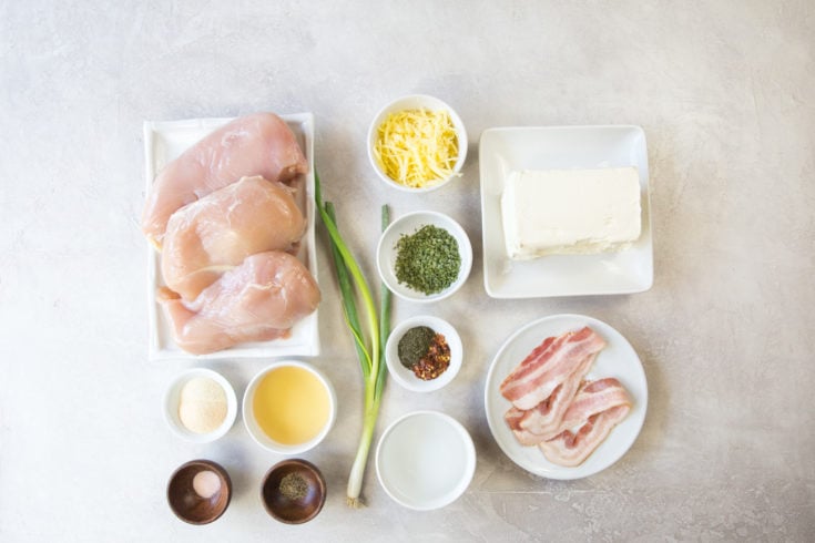 image of the ingredients used to make crack chicken