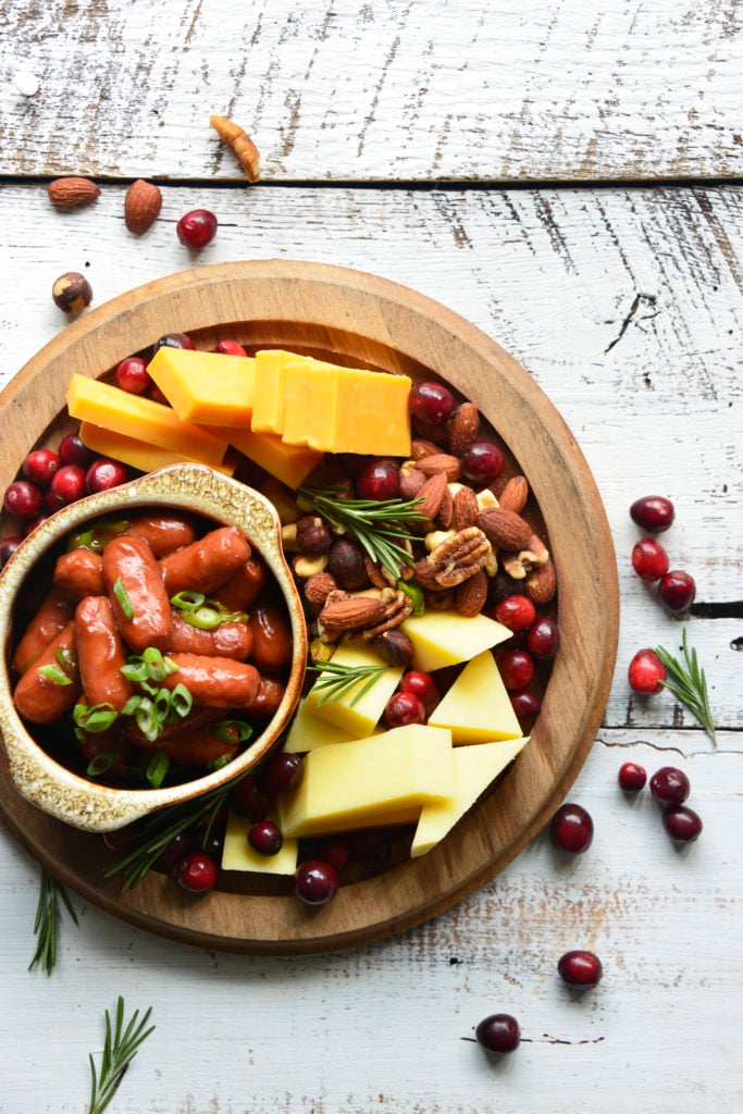lit'l smokes low carb appetizer tray on a white background
