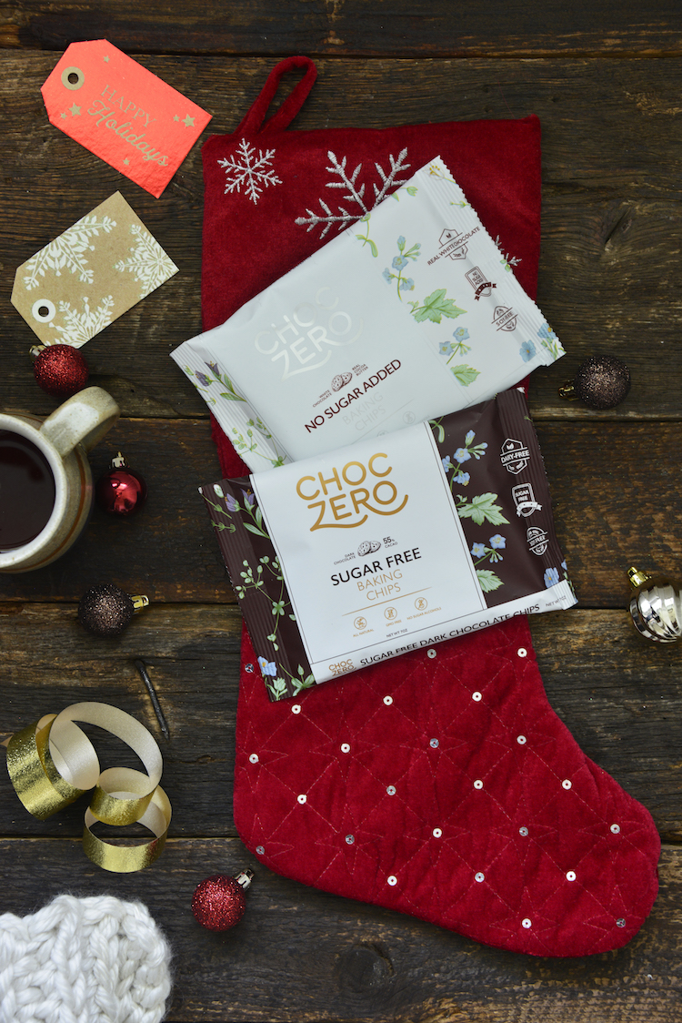choc zero chocolate on top of a stocking