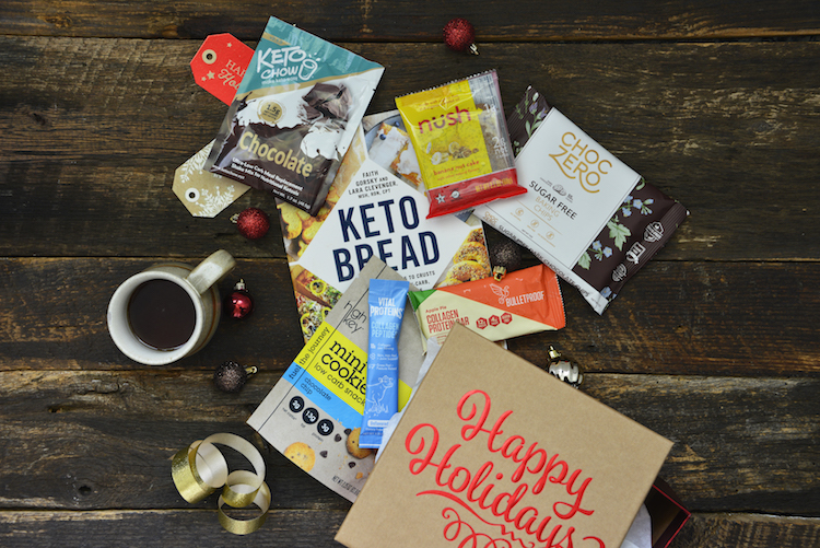 best keto stocking stuffer products collage image