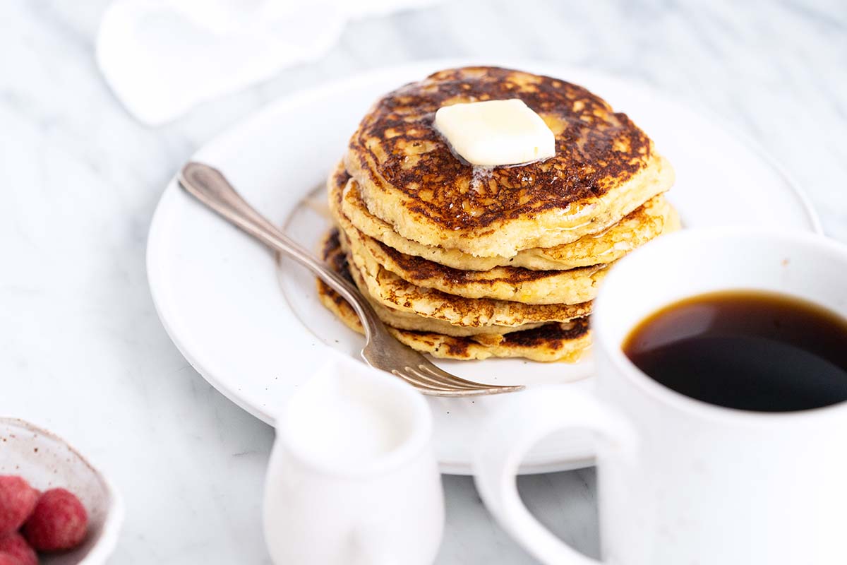fluffy keto pancake breakfast