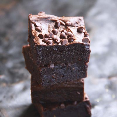 fudgy double chocolate brownies featured image