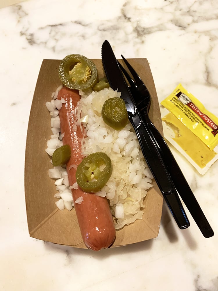 Hot Dog with Kraut from Casey's Corner Magic Kingdom