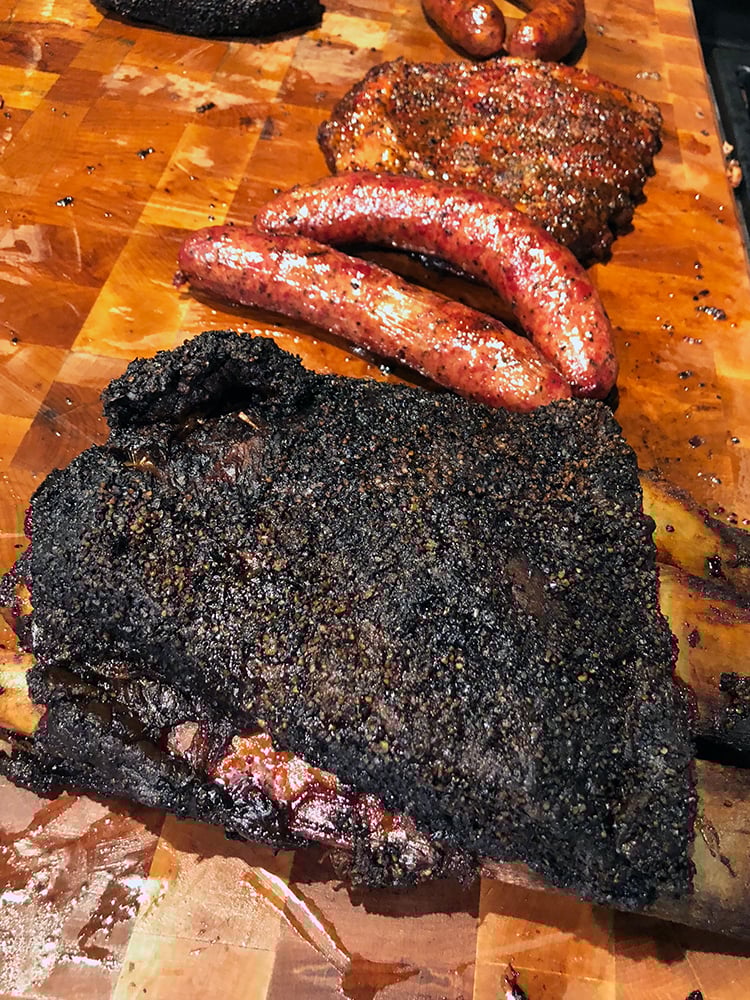 Beef Ribs Sausage and Brisket at Terry Black's BBQ