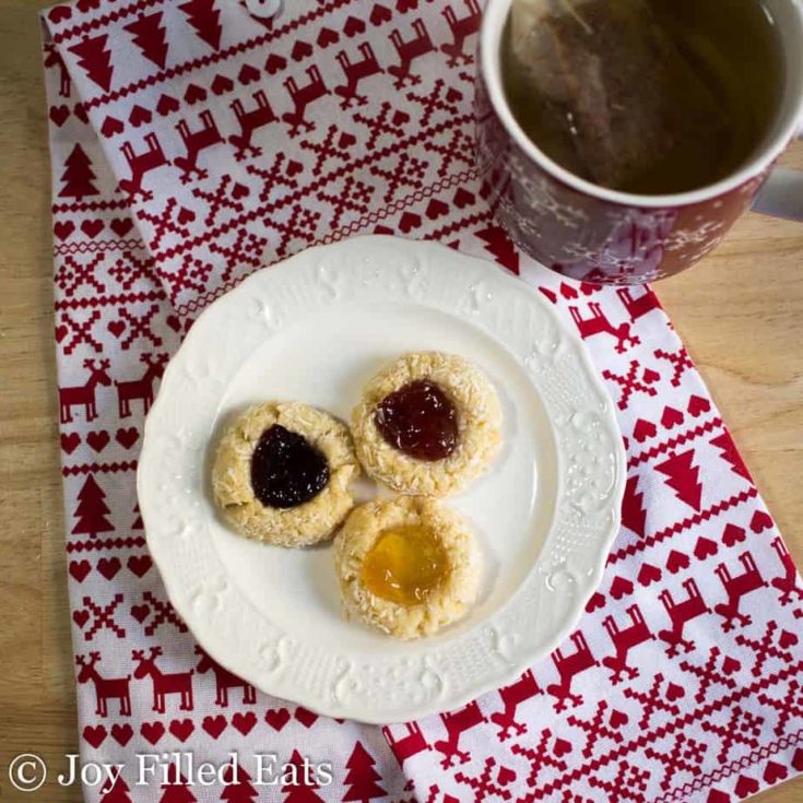 jam thumbprint low carb cookies