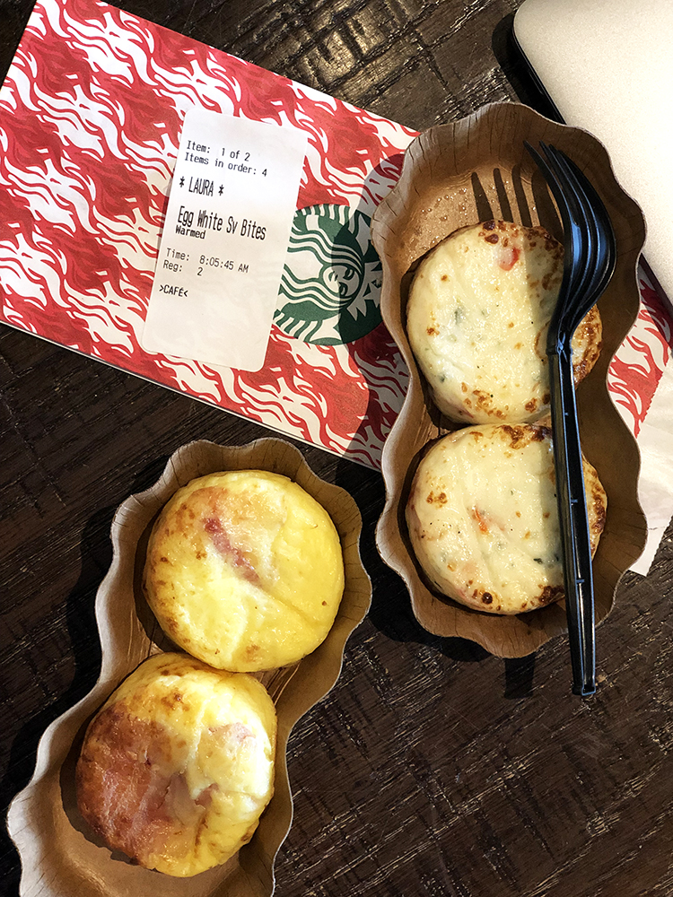 two flavors of egg bites at starbucks