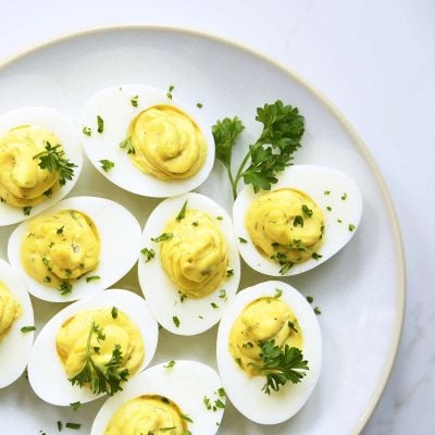 instant pot deviled eggs with relish featured image