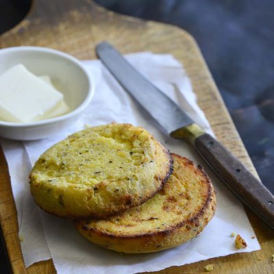 Instant Pot Keto English Muffin Low Carb Bread Recipe Sliced
