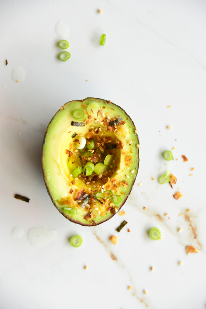 Japanese Furikake Avocado Boats make for a quick and easy snack! There's nothing like finding the perfectly ripe avocado and then just digging into it with a spoon. These avocado boats are delicious, nutritious and of course keto friendly.