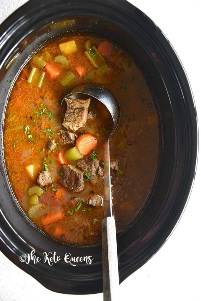 No time to make a home cooked meal? Think again! Our Keto Beef Stew Crockpot Recipe is prepped in minutes and cooks while you are at work!