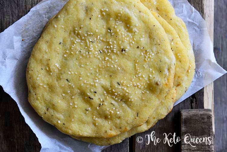 Close Up of Keto Low Carb Wrap-Style Soft Tortilla Flatbread