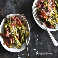 Keto One-Skillet Balsamic-Glazed Sautéed Asparagus with Bacon Vertical
