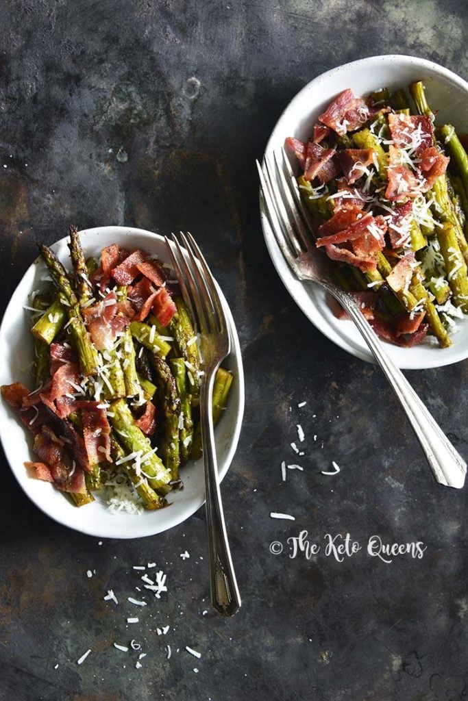 Keto One-Skillet Balsamic-Glazed Sautéed Asparagus with Bacon Vertical