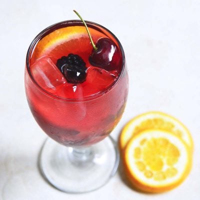 keto sangria mocktail featured image