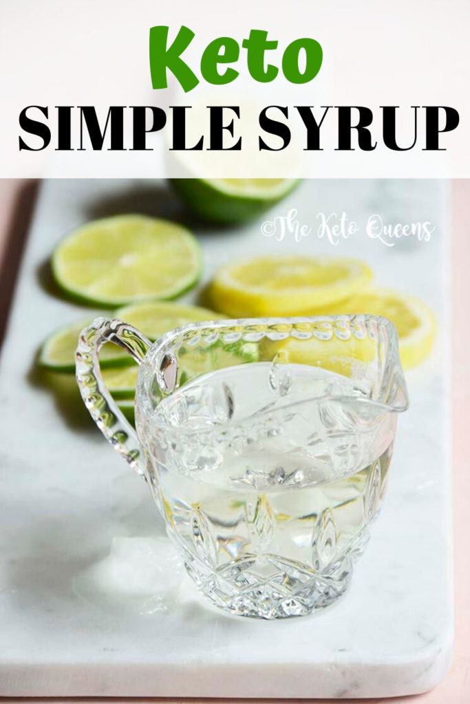 keto simple syrup pinable image