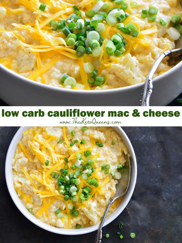 keto mac and cheese recipe pinable image