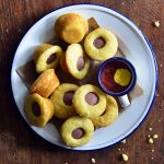 Low Carb Corn Dog Bites Recipe (Kid Friendly Keto Snack) on Wooden Table