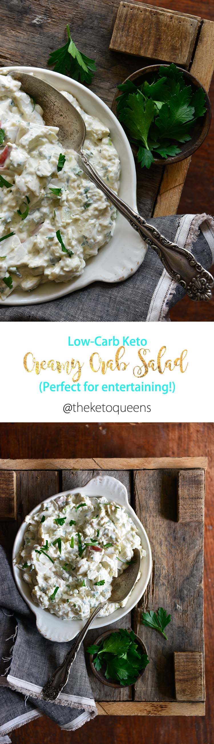 Low Carb Keto Creamy Crab Salad Long Pin
