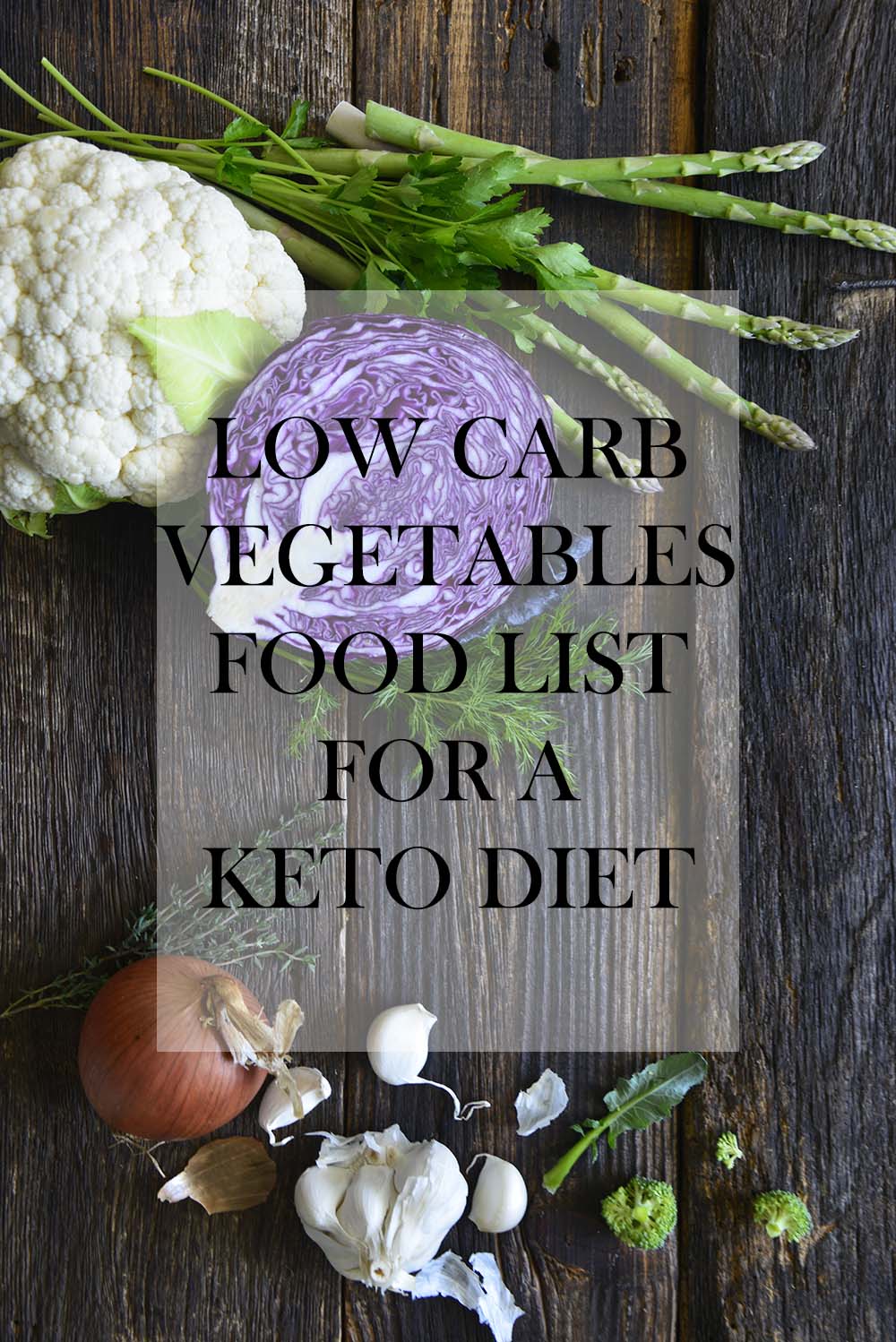 low carb vegetables food list for a keto diet