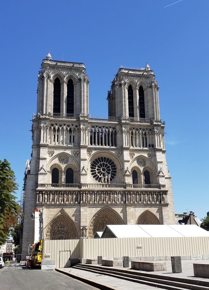 front of notre dame building