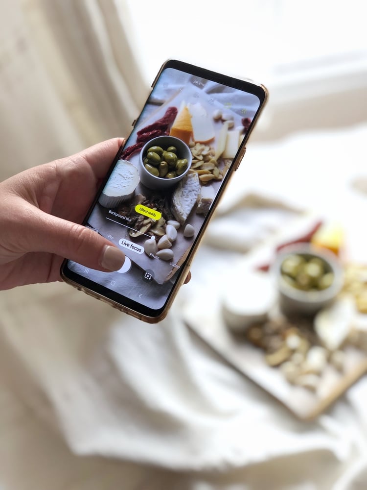 Mobile Phone Photography of French Cheese Board