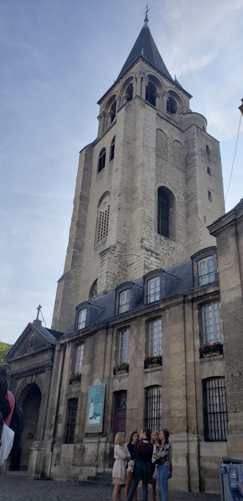 Saint Geermain Des Pres church in Paris tower