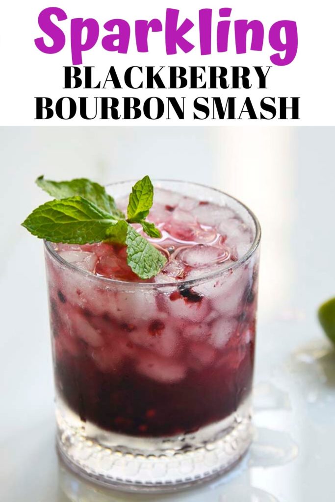 Blackberry Bourbon Smash pinable image