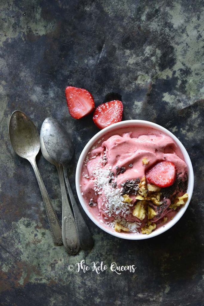 low carb strawberry ice cream