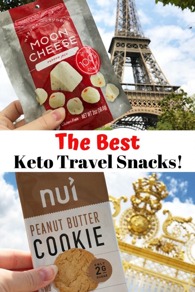 the best keto diet travel snacks pinable image
