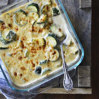zucchini macaroni and cheese featured image