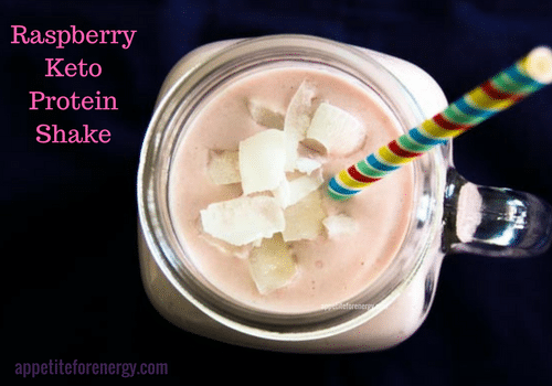 raspberry keto protein smoothie