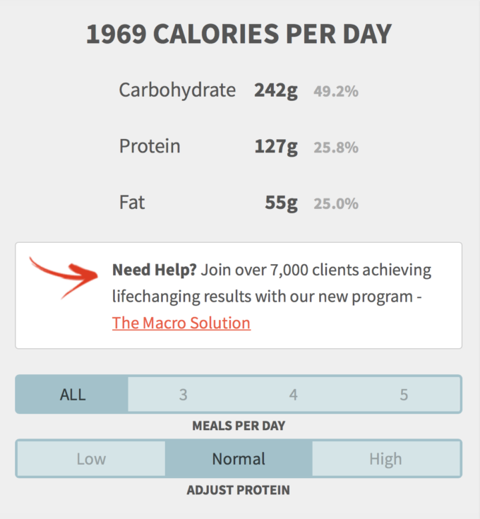 macro calculator - healthy eater macro calculator