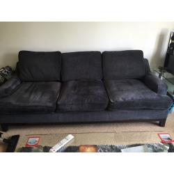 Charcoal grey 3 seater sofa