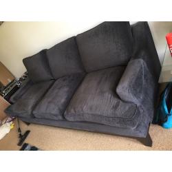 Charcoal grey 3 seater sofa