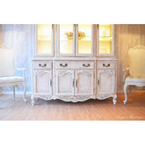 *** WOW *** UNIQUE & BEAUTIFUL *** French Antique Shabby Chic Style Glass Display Cabinet !!!