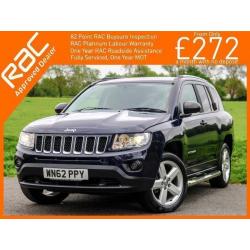 2012 Jeep COMPASS 2.2 CRD Turbo Diesel Limited 4x4 6 Speed Sat Nav Leather Demo