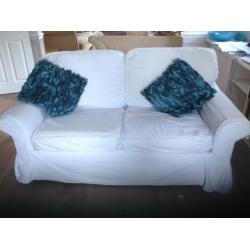 2 seater m&s sofa bed with ikea extrop loose covers