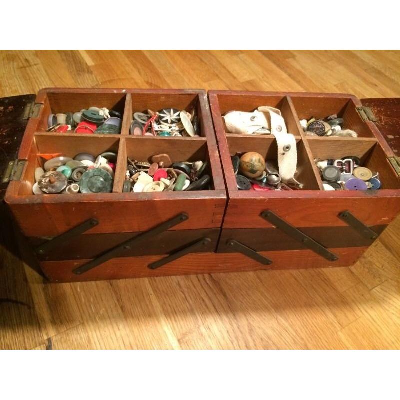 Antique Wooden sewing box